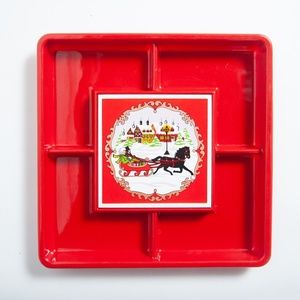Vintage Ullman Christmas Cheese & Hors D'Oeuvres Tray
